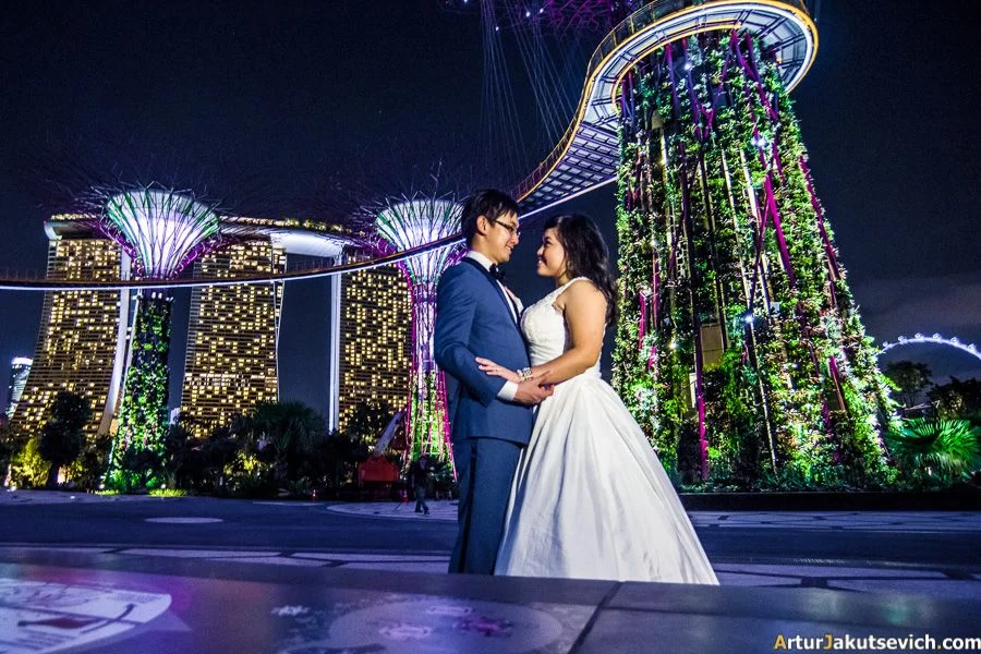 Wedding Photoshoot Locations in Singapore + Gardens By the Bay