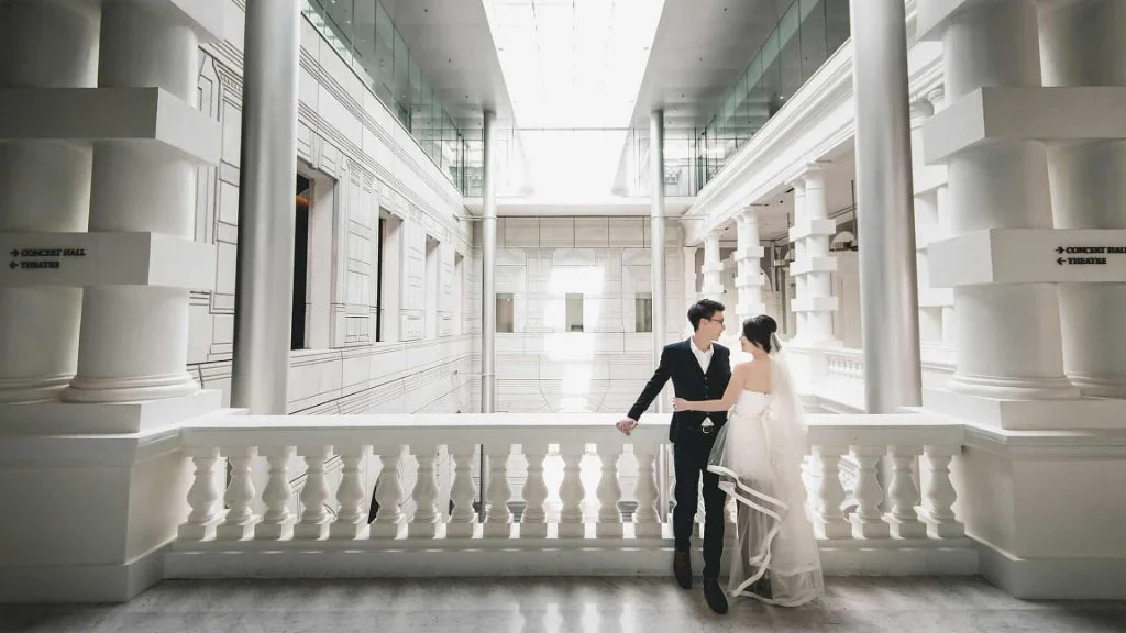 Wedding Photoshoot Locations in Singapore + National Gallery
