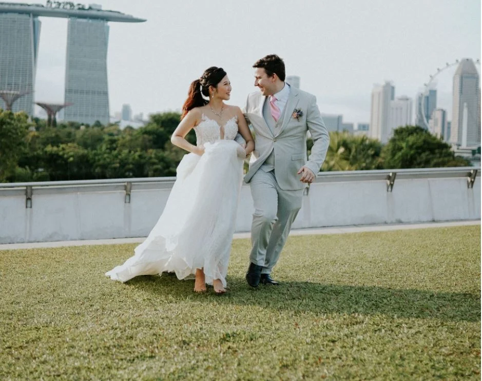 Wedding Photoshoot Location + Marina Barrage