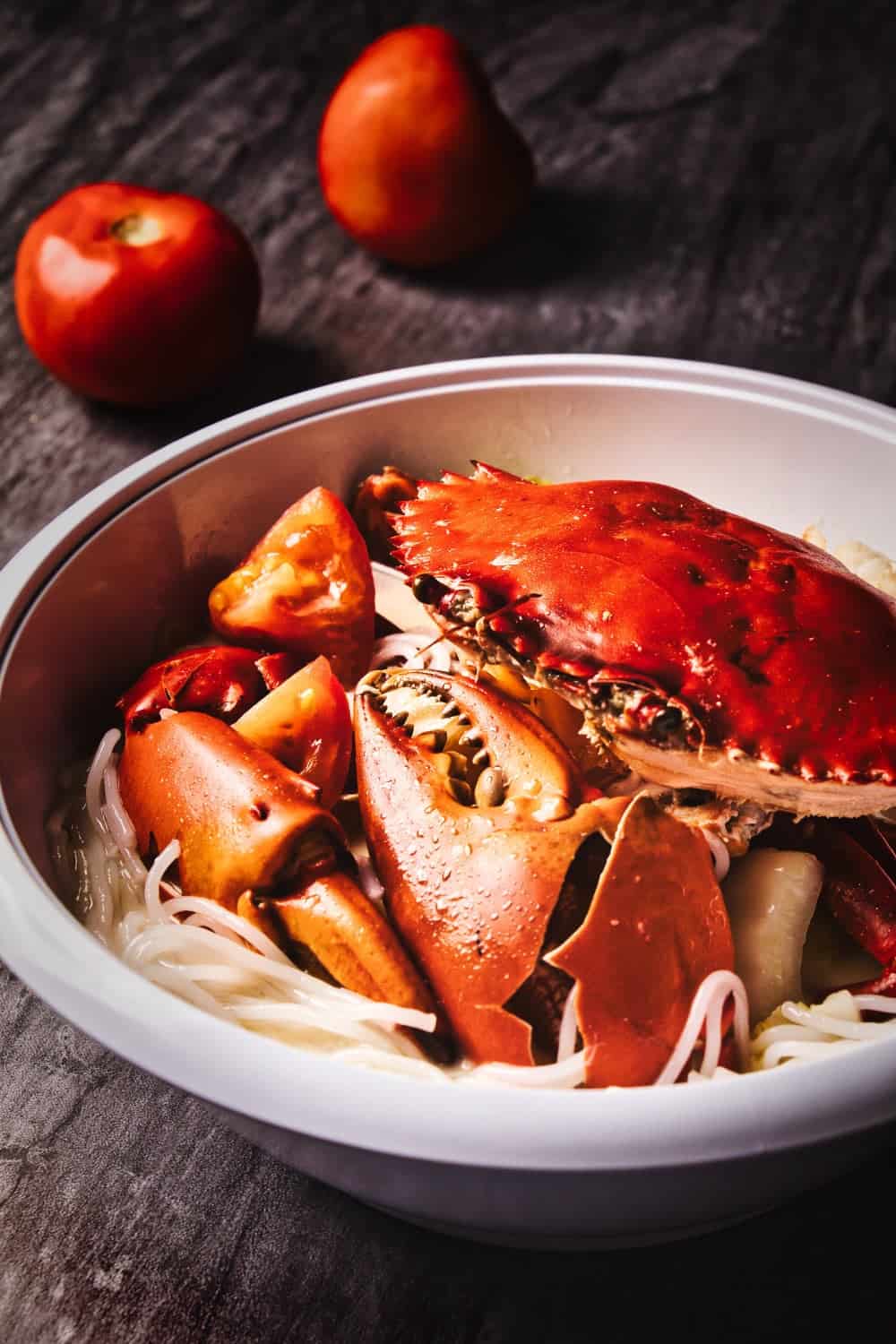 food photographers Singapore a steamed crab in bowl