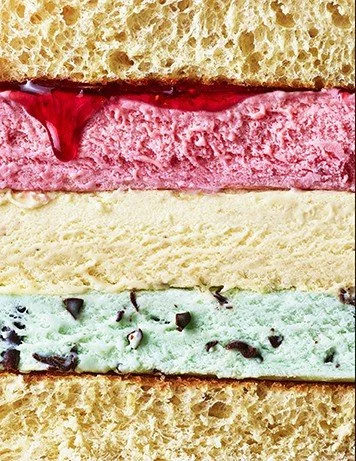 dessert photography a close shot of ice-cream sandwich