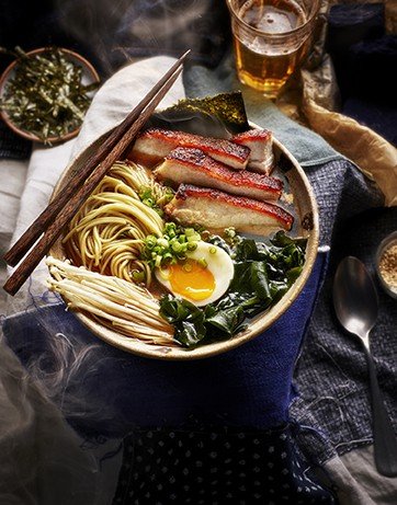 food photographers a bowl of steaming hot noodles