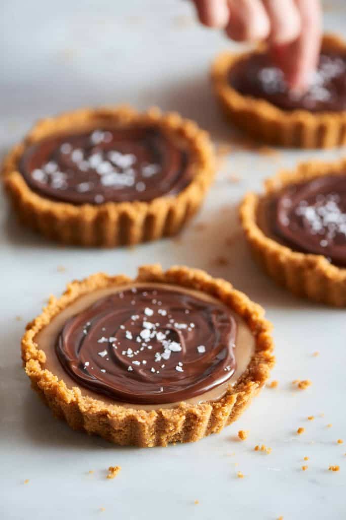 food photographers london a photo of three chocolate tarts
