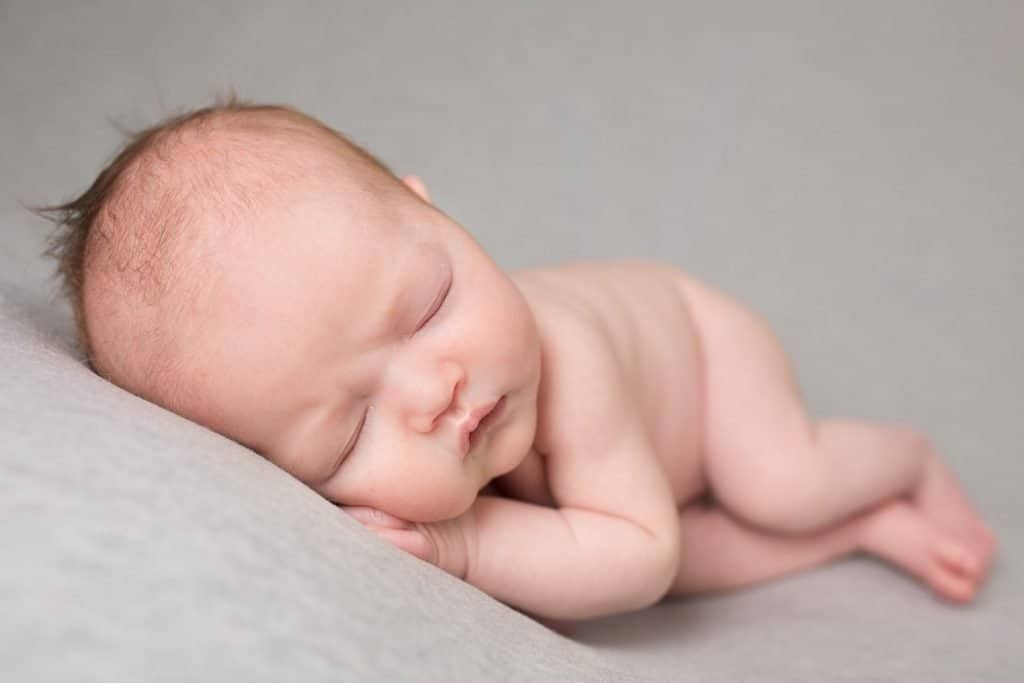 newborn photography London focused shot of a baby sleeping